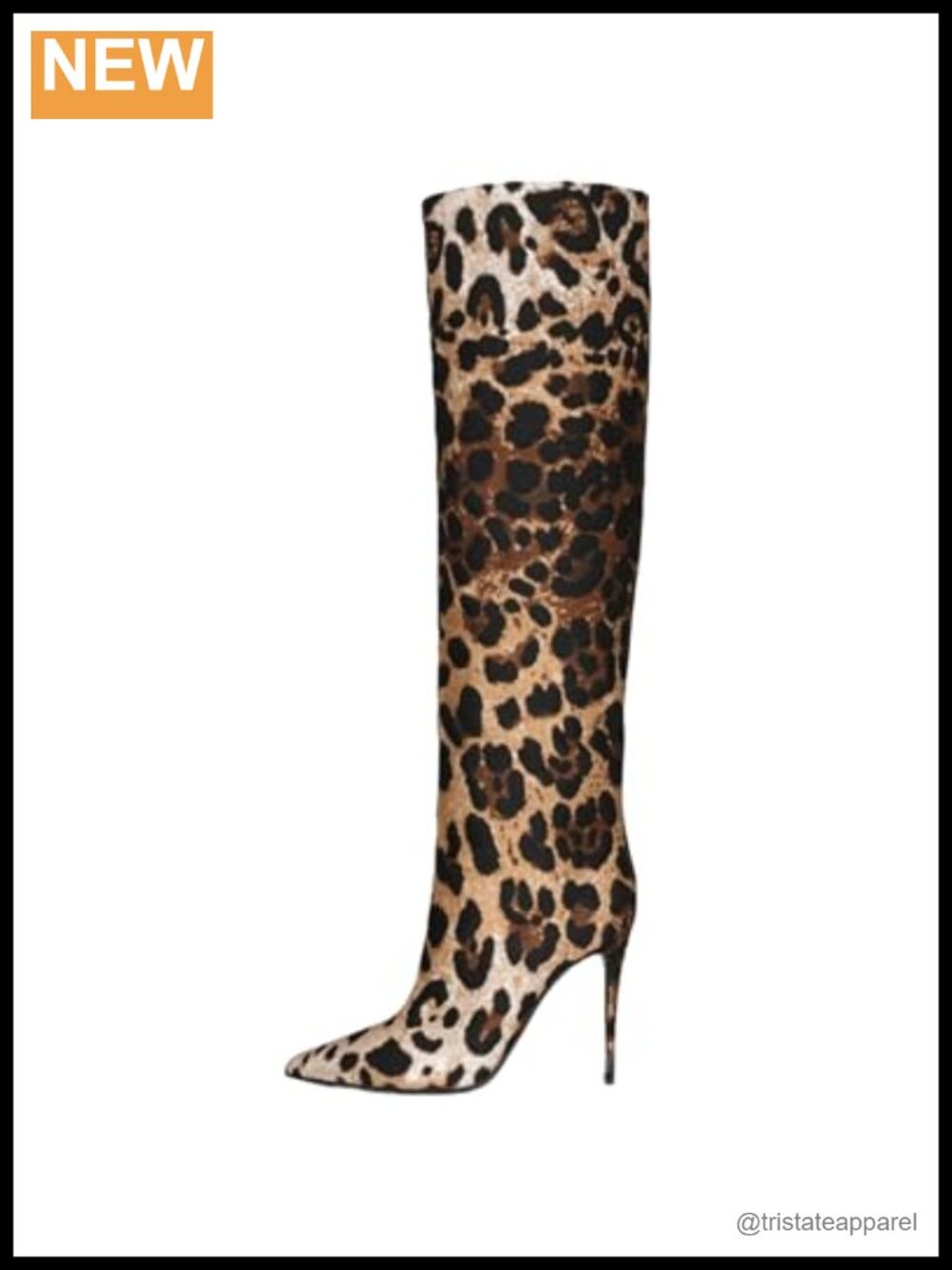 Women's Knee High Boots Pointed Toe High Heel Wide Calf Microfiber